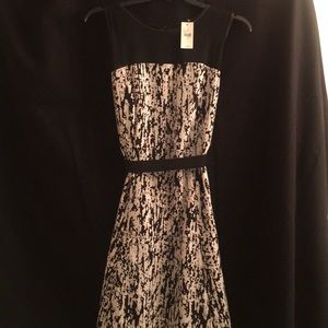 Black and white print dress